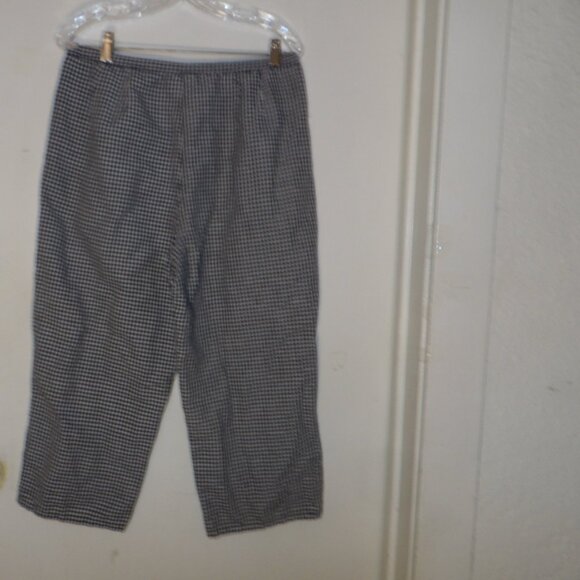 Liz Claiborn Gingham Linen Blend Capri Pants Sz 12 - Picture 4 of 5